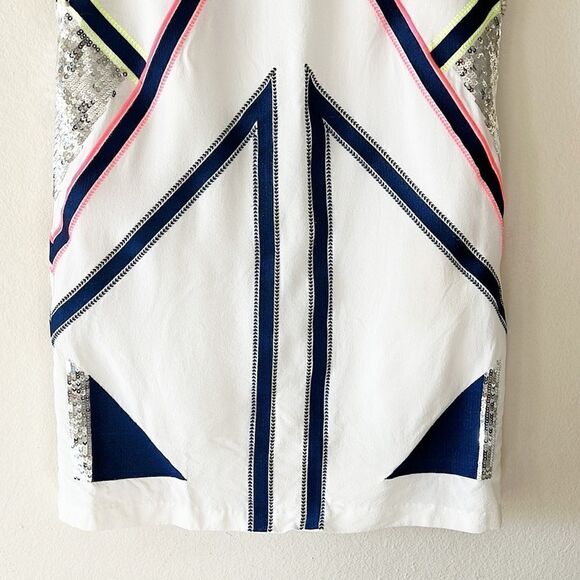 Sass and Bide 100% Silk Embroidered Beaded Sequin Shift Dress - Picture 11 of 15